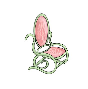 grøn og pink stol