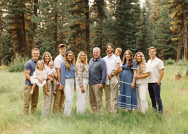 Family photo in the woods