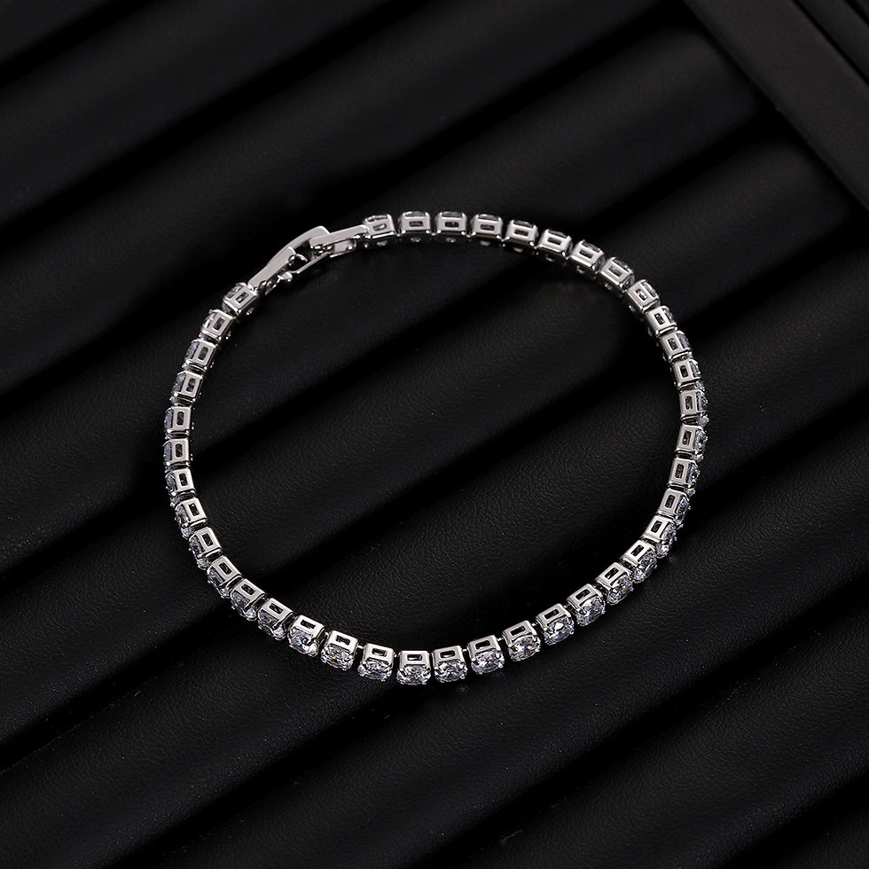 Thumbnail: 4mm Micro-inlaid Zircon Tennis Bracelet for Women 2025 New Men Bracelet Homme Je