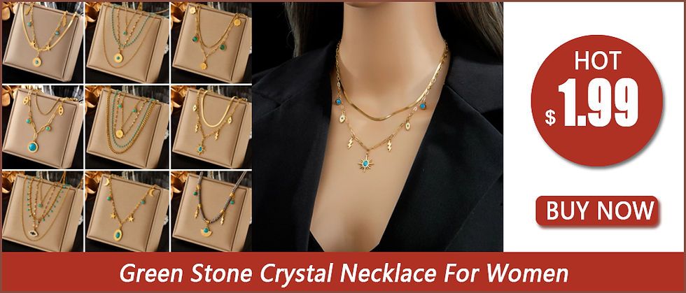 Thumbnail: DIEYURO 316L Stainless Steel Gold Color Geometric Chain Necklace Bracelets For W