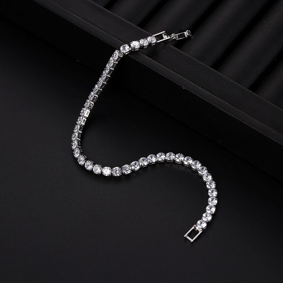 Thumbnail: 4mm Micro-inlaid Zircon Tennis Bracelet for Women 2025 New Men Bracelet Homme Je