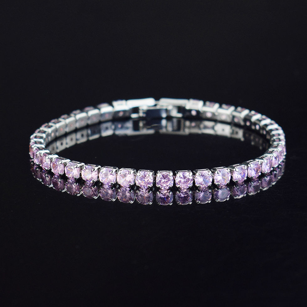 Thumbnail: 4mm Micro-inlaid Zircon Tennis Bracelet for Women 2025 New Men Bracelet Homme Je