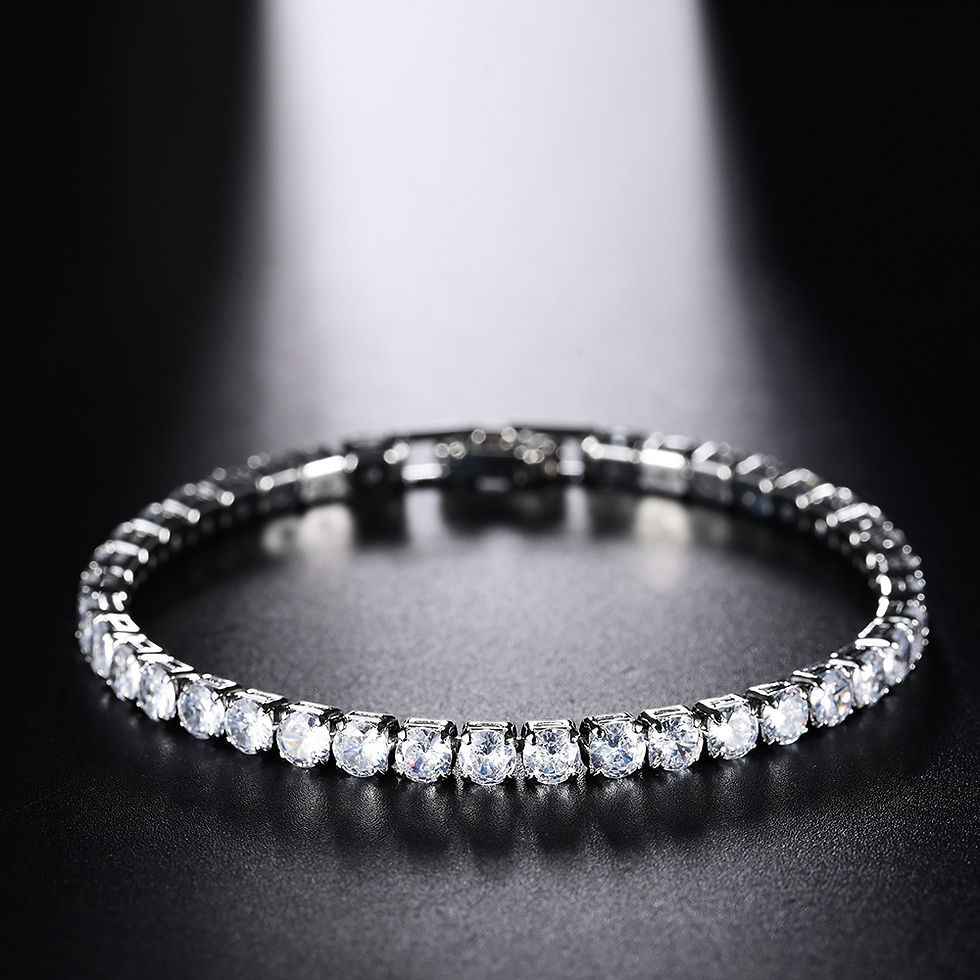Thumbnail: 4mm Micro-inlaid Zircon Tennis Bracelet for Women 2025 New Men Bracelet Homme Je