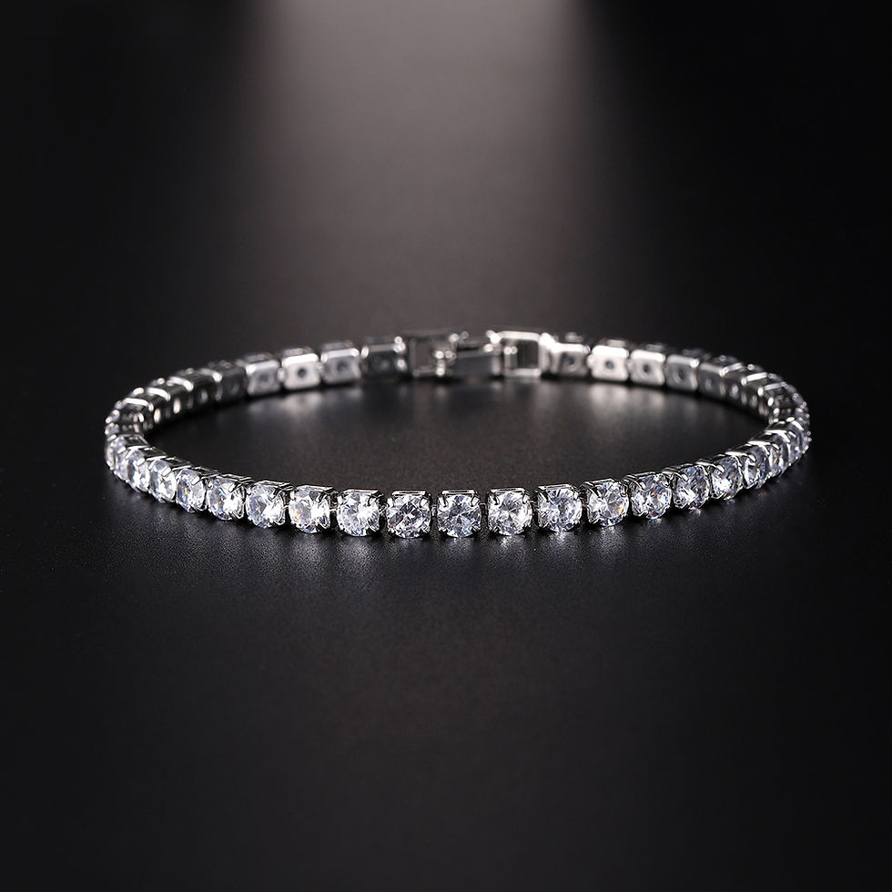 Thumbnail: 4mm Micro-inlaid Zircon Tennis Bracelet for Women 2025 New Men Bracelet Homme Je