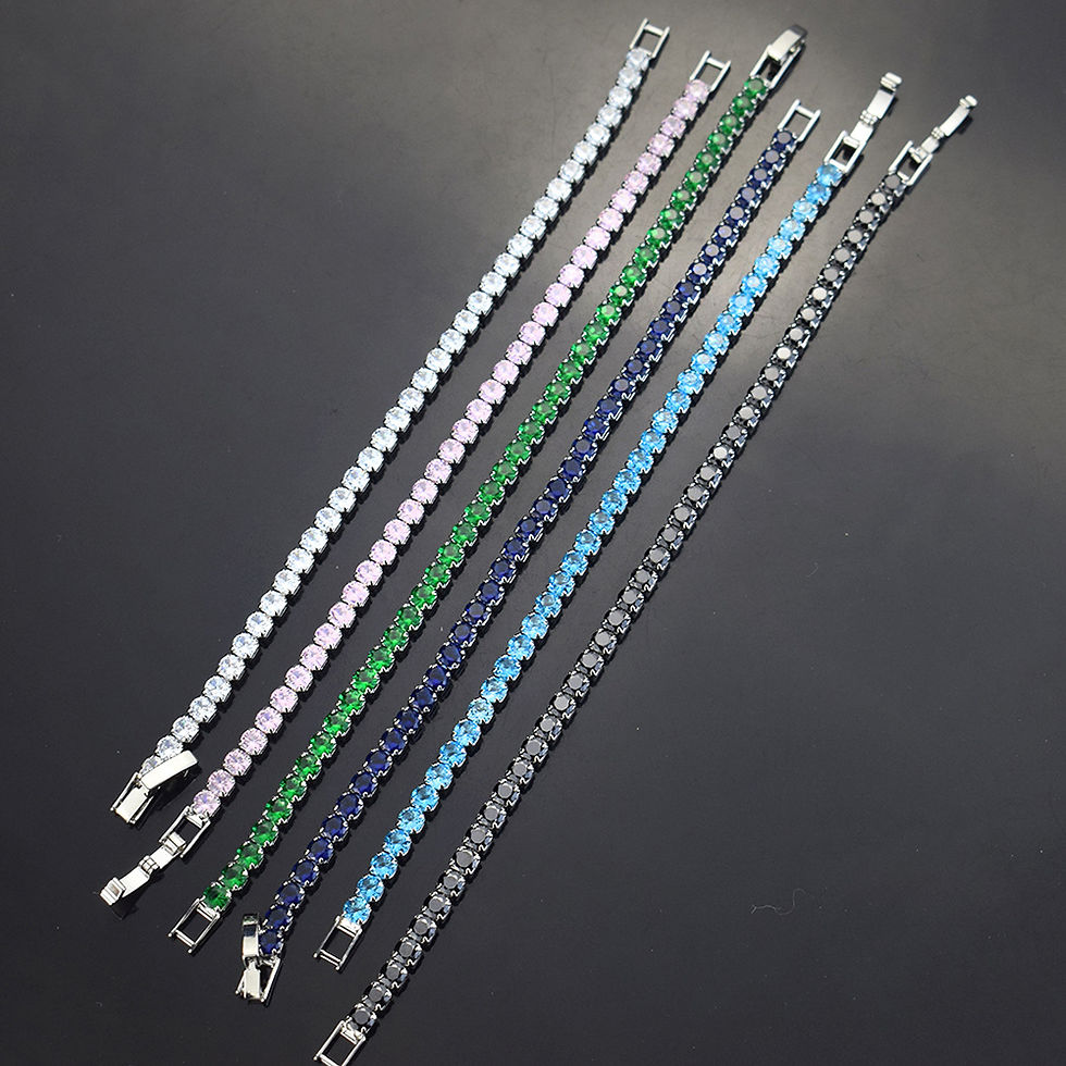 Thumbnail: 4mm Micro-inlaid Zircon Tennis Bracelet for Women 2025 New Men Bracelet Homme Je