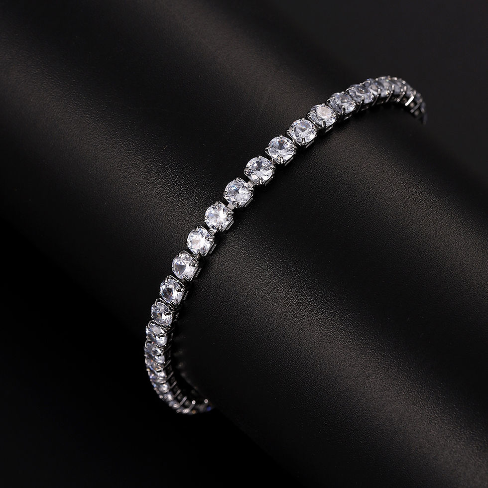 Thumbnail: 4mm Micro-inlaid Zircon Tennis Bracelet for Women 2025 New Men Bracelet Homme Je