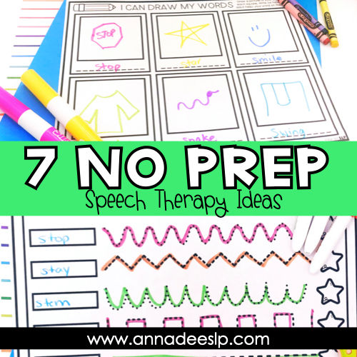 7 no prep activity ideas for speech therapy articulation and phonology