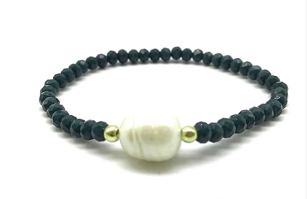 Thumbnail: Crystal Beads & Freshwater Pearl Bracelet