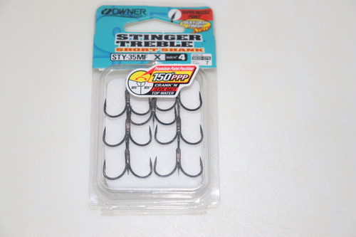 Spare Hooks - Owner Silky/Gray Finish Stinger Treble Short Shank - Image 2