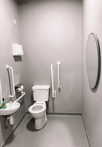 two toilets, including disabled