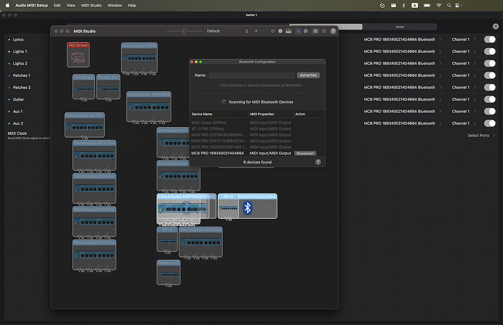 Bluetooth MIDI connection for Mac