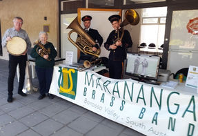 Barossa History Fair Tanunda May 2024, John, Kay, Max and Osc.