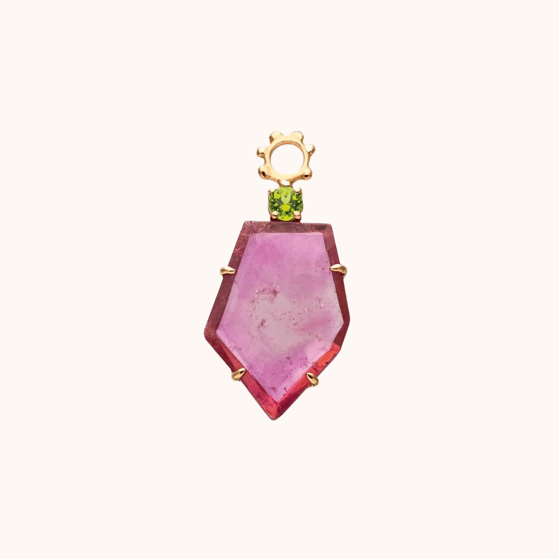Charm Flèche Tourmaline & Diopside