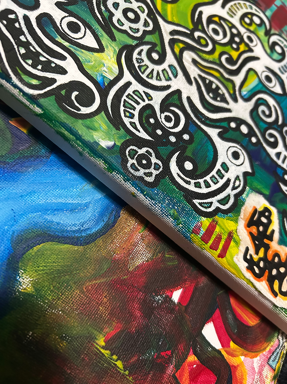 Thumbnail: TANGERINE DREAMS PAINTING/COLLAGE SET