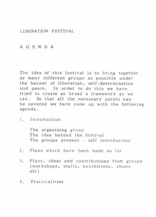 Agenda for March 20th 1985 co-ordinating meeting
