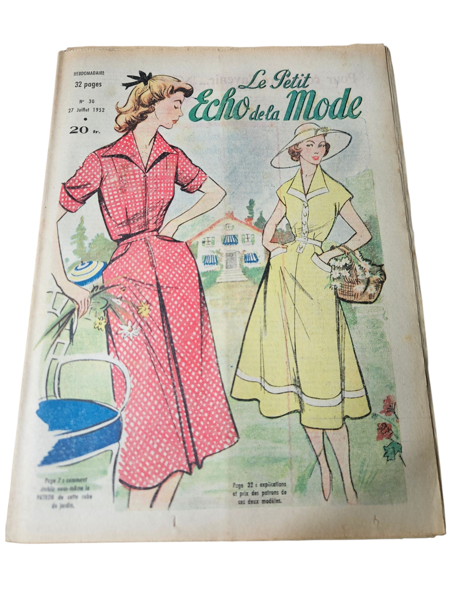 La Petit Echo de la Mode - 27.07.1952- francuska gazetka o modzie 32 str