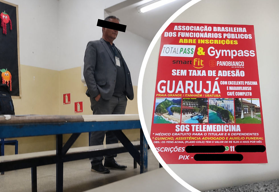 associação vendendo produtos nas escolas