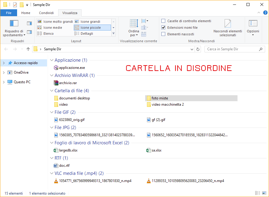 Esempio di funzionamento