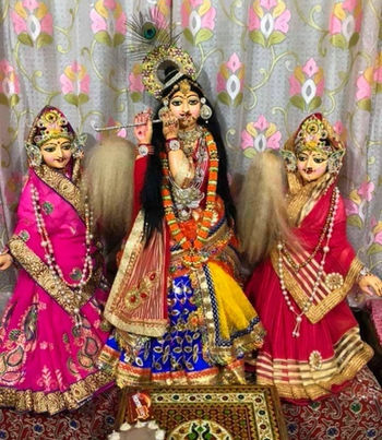 RĀDHĀ STEALS KRSNA'S FLUTE