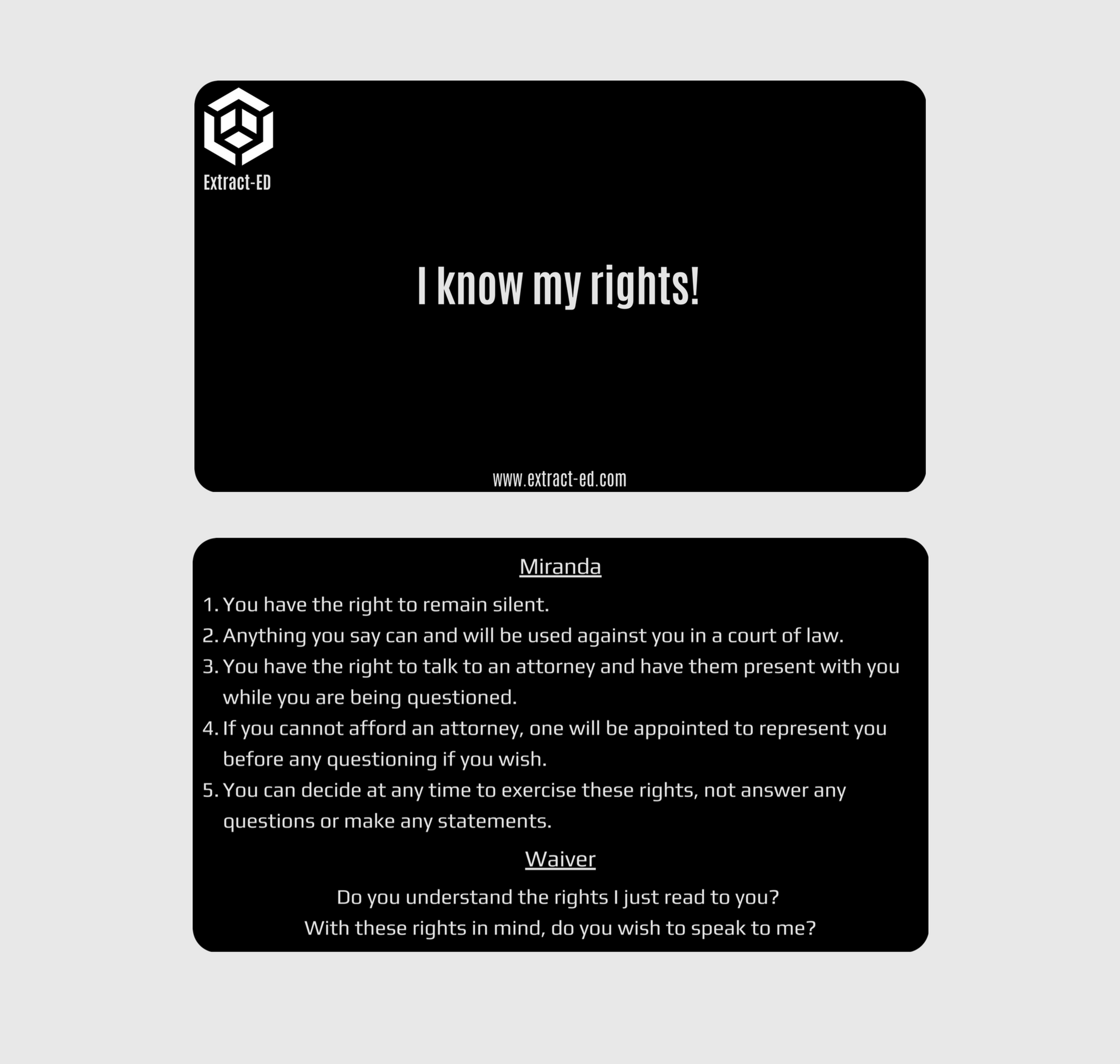 Extract-ED Miranda Card