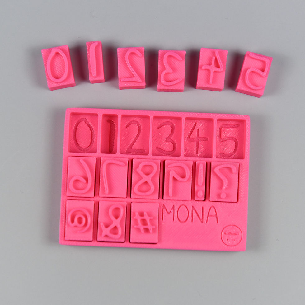 Tampons chiffres "Mona" 1.5cm