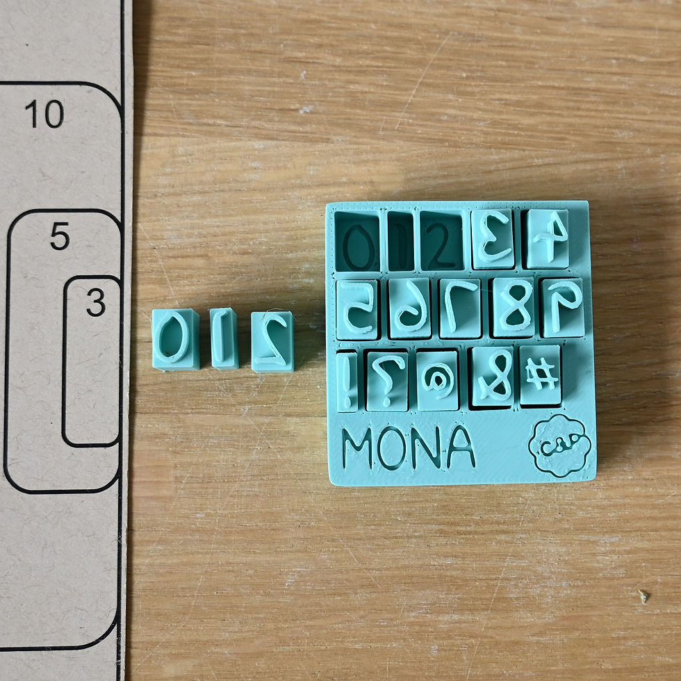 Miniaturbild: Tampons chiffres "Mona"1cm