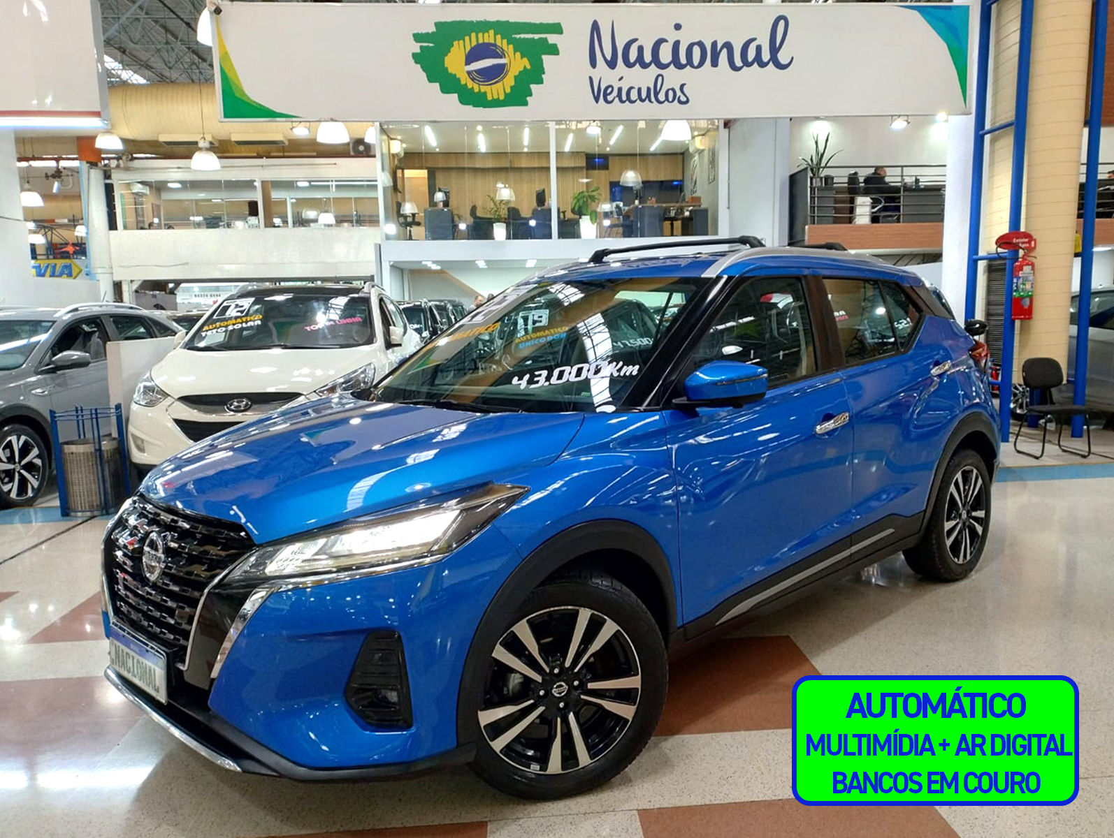 NISSAN KICKS 2022 1.6 EXCLUSIVE AUT MULTIMÍDIA + COURO