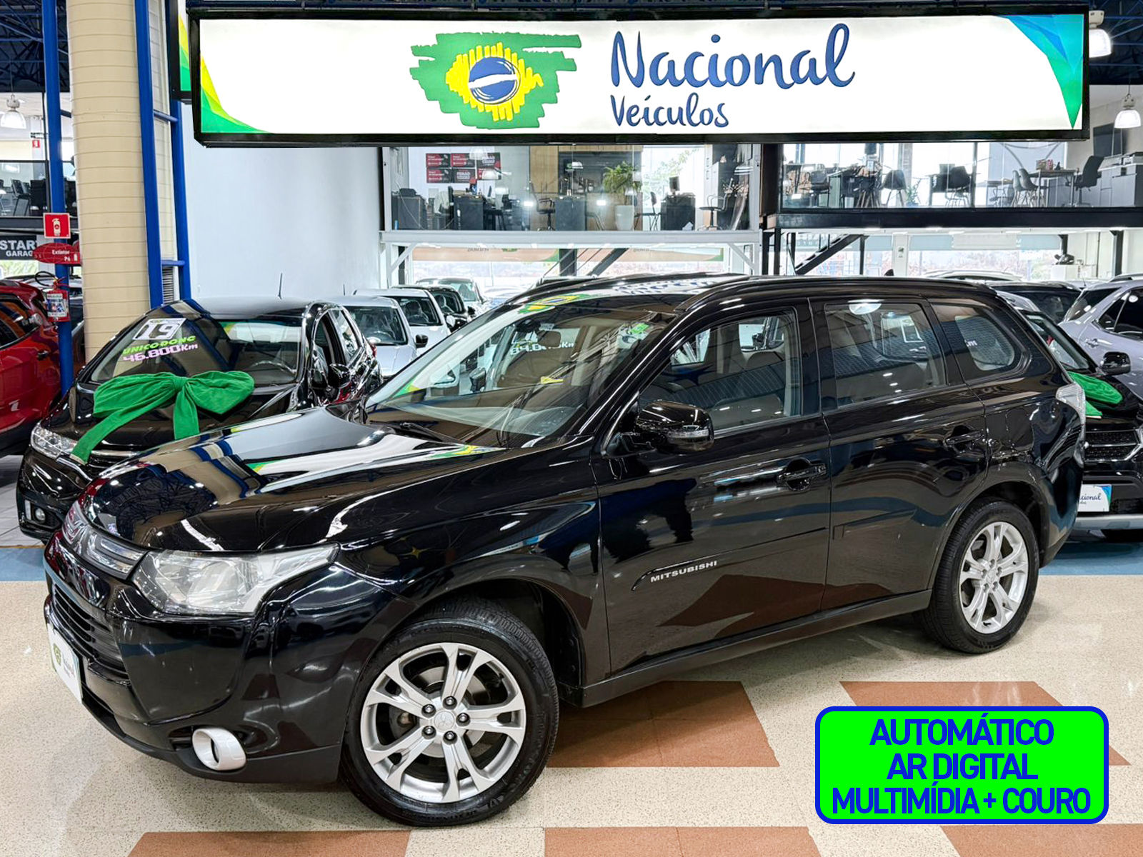MITSUBISHI OUTLANDER 2014 + TETO SOLAR, COURO E AR DIGITAL