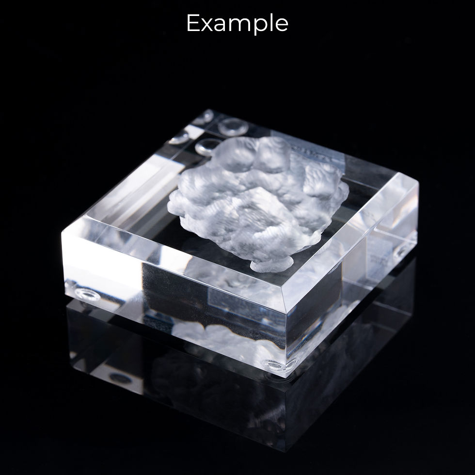 passgenauer Acryl-Sockel (CNC-gefräst) für Mineralien