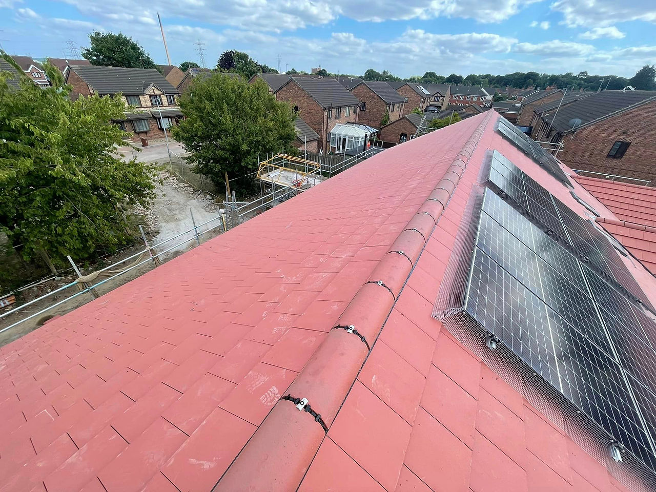 A new red tiled roof