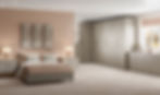 Large bedroom with fitted wardrobes