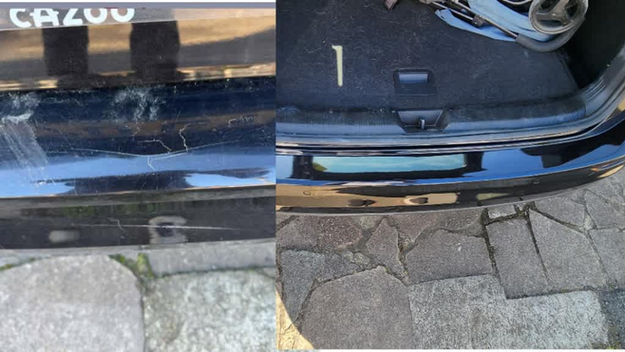 Bumper repair before and after