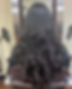 Long dark hair after a cut