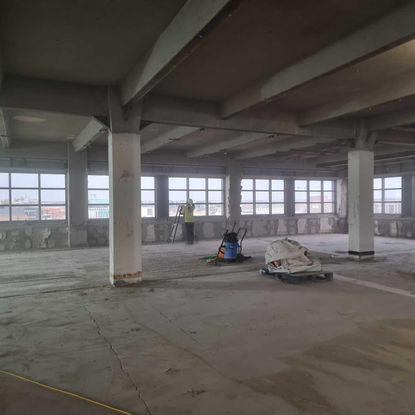 Cleaner at work in a Dublin building