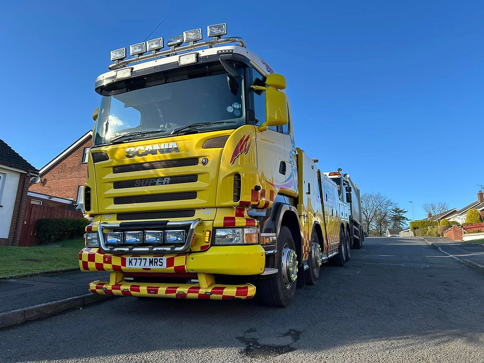 A large recovery vehicle