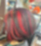 Red and black dyed hair