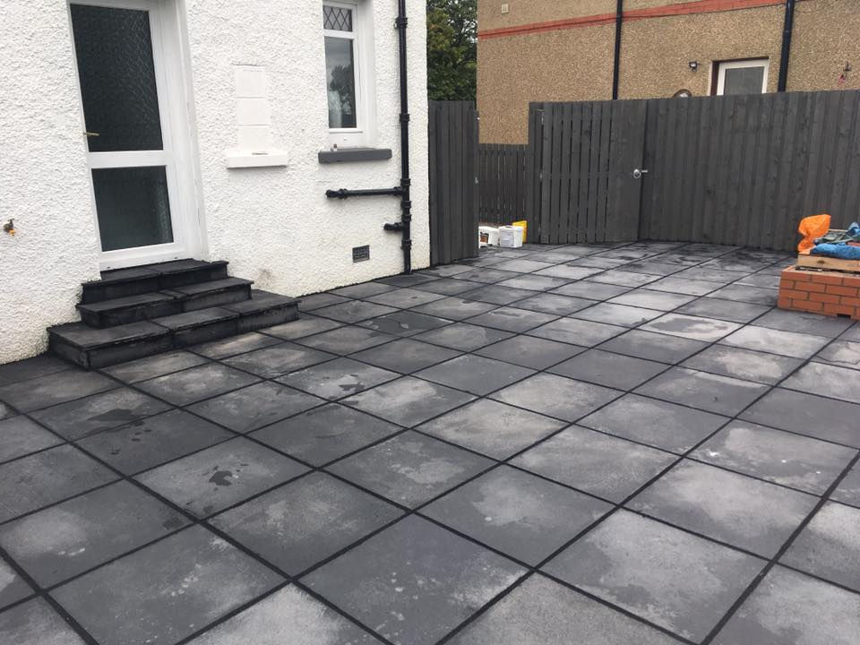 A newly installed patio