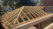 A roof being installed on a new build