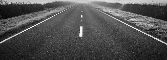 Empty road in rural setting