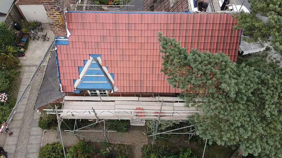 A tiled roof installation project