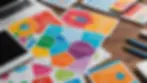 Close-up view of colorful emotion regulation tools like cards and charts