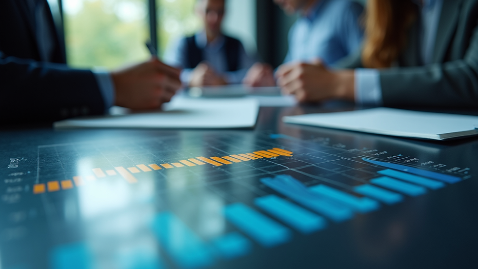 Close-up view of a business meeting discussing software performance metrics