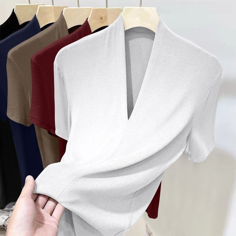 Thumbnail: The Essential V — Ribbed Slim-Fit V-Neck Tee