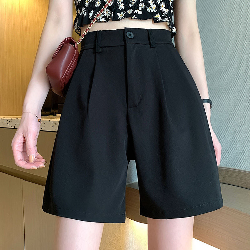 The Tailored Short — High-Waist Suit Bermuda Shorts