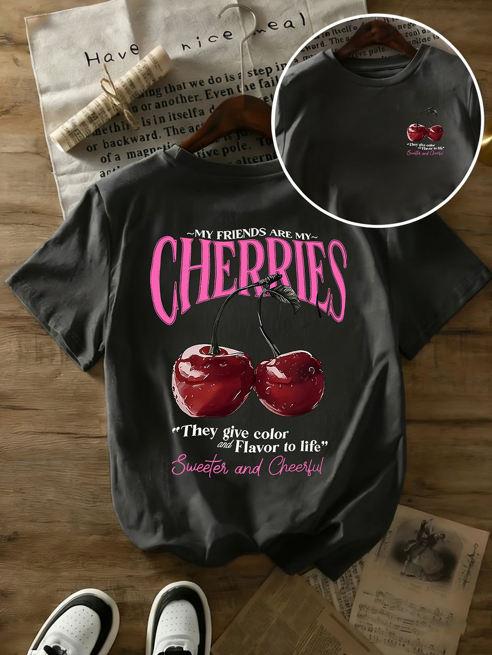 Thumbnail: The Cherry Tee — Oversized Graphic Cotton T-Shirt