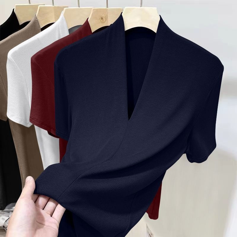 Thumbnail: The Essential V — Ribbed Slim-Fit V-Neck Tee