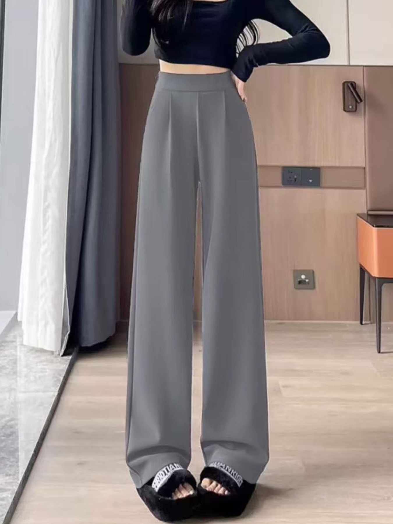 The Drape Trouser — High-Waist Wide-Leg Suit Pants