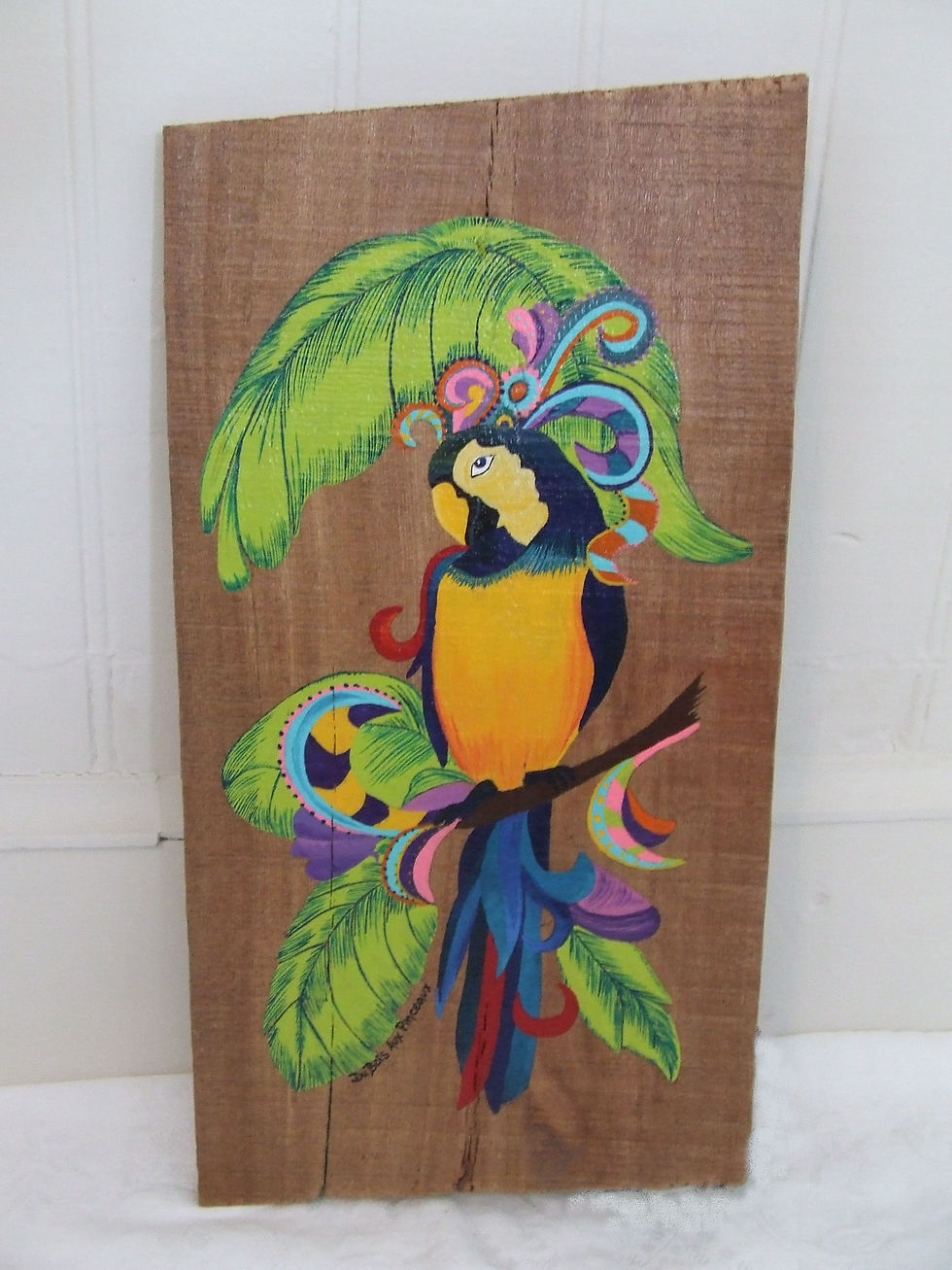 magnifique perroquet peint