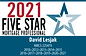 2021 Five Star Mortgage Professional, David Lesjak