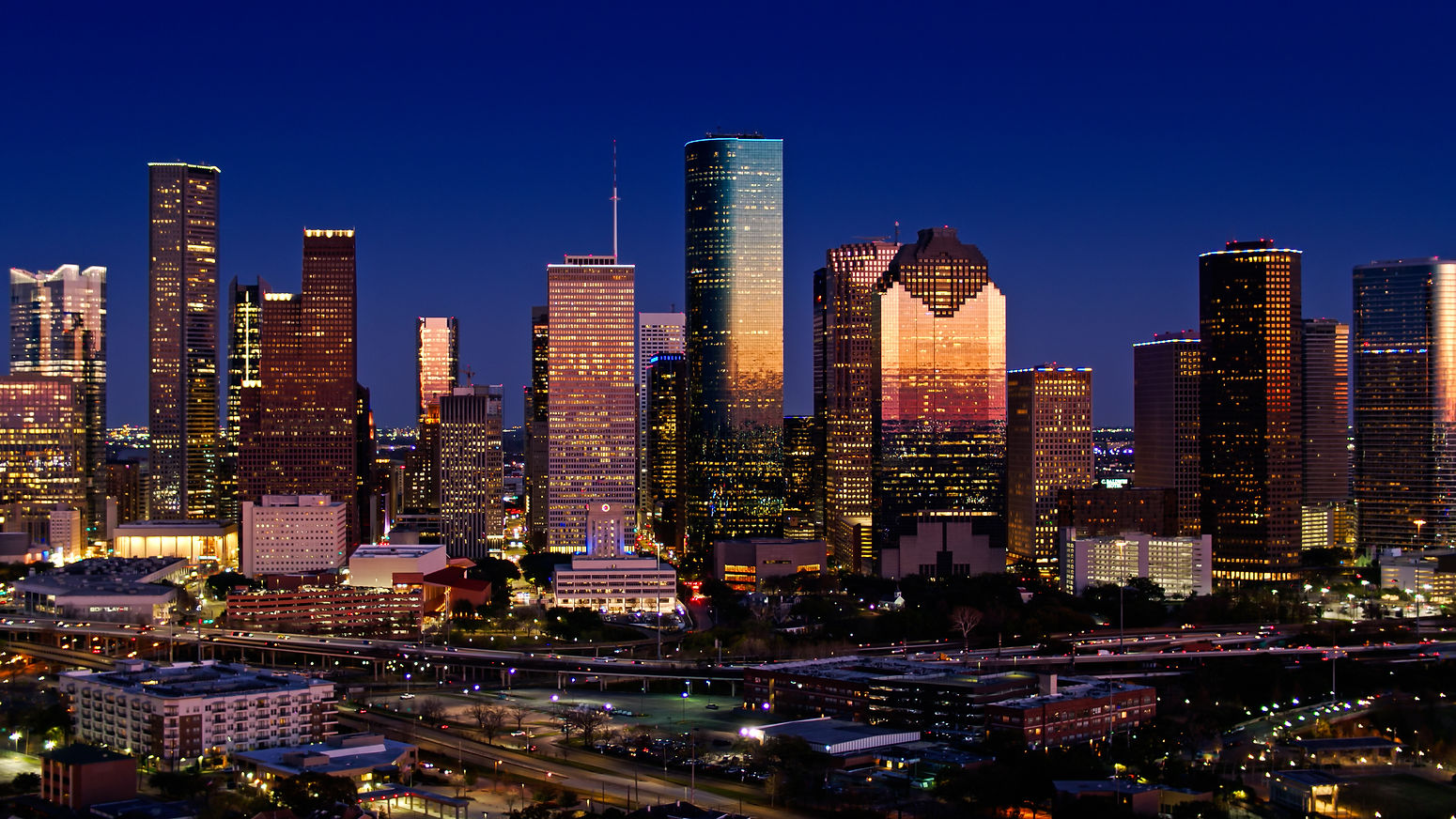 Drone Shot of Downtown Houston, Texas at Night .jpg